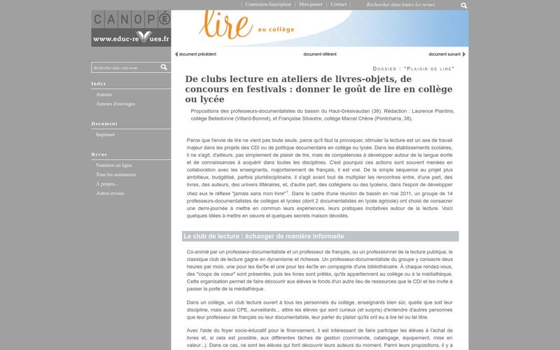 Lire au collège : donner le goût de lire en collège ou lycée